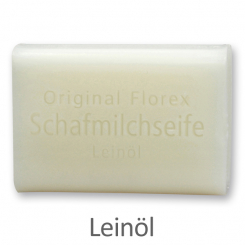 Schafmilchseife eckig 100g, Leinöl 