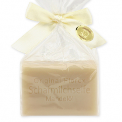 Sheep milk soap square 100g in a cellophane bag, Almond oil 