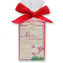 Schafmilchseife eckig 100g klassisch in Cello, Alpenveilchen 