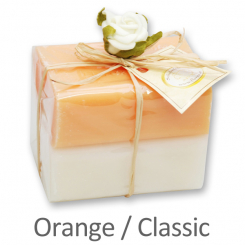 Sheep milk soap square 100g 2 pieces packed, Classic/Orange 