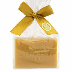 Sheep milk soap square 100g in a cellophane bag, Quince 