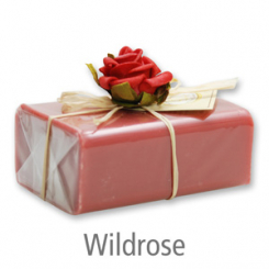 Sheep milk soap square 100g 1 piece packed, Wild rose 