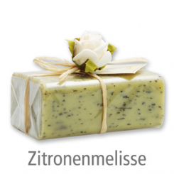 Sheep milk soap square 100g 1 piece packed, Lemon balm 