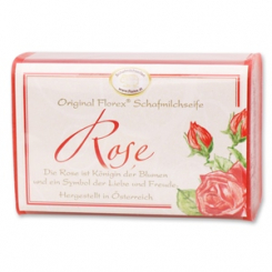 Schafmilchseife eckig 100g klassisch, Rose 