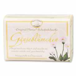 Schafmilchseife eckig 100g klassisch, Gänseblümchen 