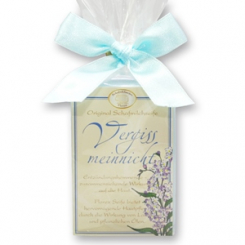 Schafmilchseife eckig 100g klassisch in Cello, Vergissmeinnicht 