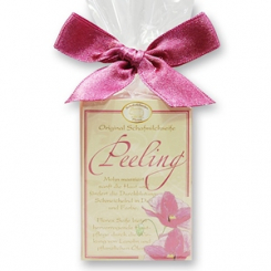 Schafmilchseife eckig 100g klassisch in Cello, Peeling rosa 