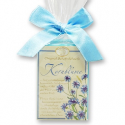 Schafmilchseife eckig 100g in Cello klassisch, Kornblume 