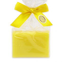 Sheep milk soap square 100g in a cellophane bag, Grapefruit 