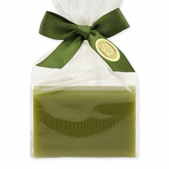 Sheep milk soap square 100g in a cellophane bag, Olive oil 