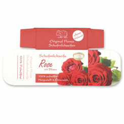 Paper box MC for sheep milk soap square 100g without palm oil, Rose 