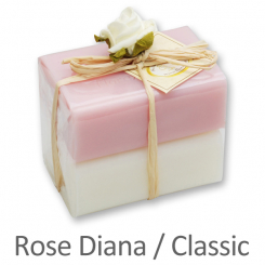 Sheep milk soap square 100g 2 pieces packed, Classic/Rose Diana 