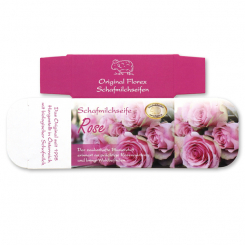 Paper box MC for sheep milk soap square 100g , rose 