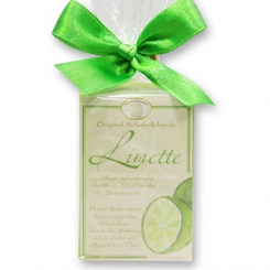 Schafmilchseife eckig 100g klassisch in Cello, Limette 