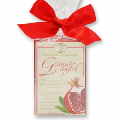 Sheep milk soap square 100g classic in cellophane, Pomegranate 