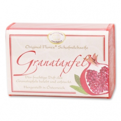 Schafmilchseife eckig 100g klassisch, Granatapfel 