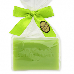 Sheep milk soap square 100g in a cellophane bag, Birch 