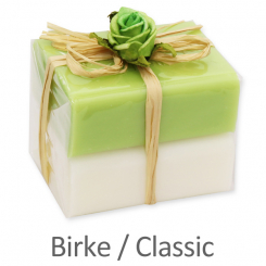 Sheep milk soap square 100g 2 pieces packed, Classic/Birch 