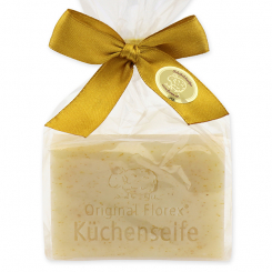 Sheep milk soap square 100g in a cellophane bag, Kitchen soap 