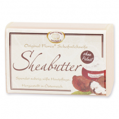Palmölfreie Schafmilchseife eckig 100g klassisch, Sheabutter 