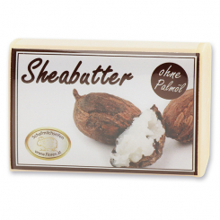 Palmölfreie Schafmilchseife eckig 100g modern,  Sheabutter 