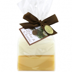 Sheep milk soap square 100g 2 pieces packed with a card, Classic/Swiss pine 
