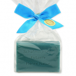 Sheep milk soap square 100g in a cellophane bag, foot soap 