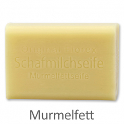 Milchseife eckig 100g, Murmelfettseife 