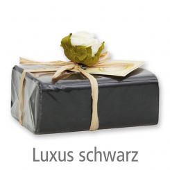 Sheep milk soap without palm oil square 100g 1 piece packed, Luxury 'Noir' 