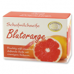 Sheep milk soap square 100g paper box, Blood orange 
