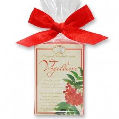 Schafmilchseife eckig 100g klassisch in Cello, Vogelbeere 