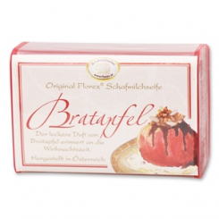 Sheep milk soap square 100g classic, Baked apple 