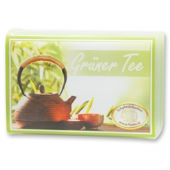 Schafmilchseife eckig 100g modern, Grüner Tee 