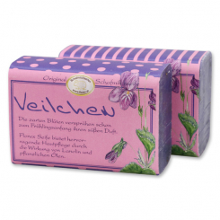 Sheep milk soap square 100g "Jung & Flott", Violet with herbs 