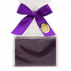 Sheep milk soap square 100g in a cellophane bag, Chokeberry 