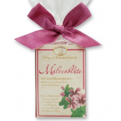 Schafmilchseife eckig 100g klassisch in Cello, Malvenblüte 
