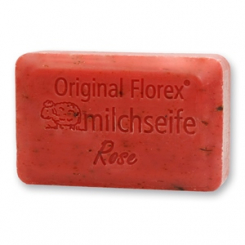 Schafmilchseife Luxus 100g, Rose mit Blüten 