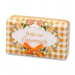 Sheep milk soap Luxury 100g "Greetings from Austria", Orange 