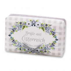 Sheep milk soap Luxury 100g "Greetings from Austria", Christmas Rose White 