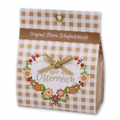 Sheep milk soap 100g in a paper-bag "Greetings from Austria", Swiss Pine 