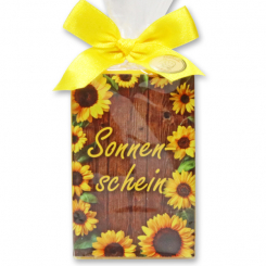 Sheep milk soap 150g in a cellophane bag "Hallo Sonnenschein", Honey 