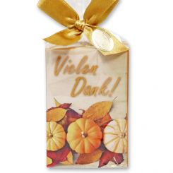 Schafmilchseife eckig 150g in Cello "Vielen Dank", Quitte 