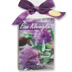 Schafmilchseife eckig 150g in Cello "Eine Kleinigkeit", Edelweiß 