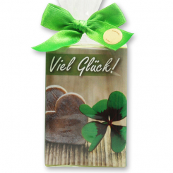 Sheep milk soap 150g in a cellophane bag "Viel Glück", Verbena 