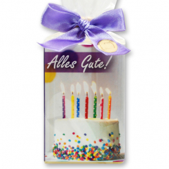 Sheep milk soap 150g in a cellophane bag "Alles Gute", Grapefruit 
