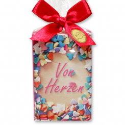 Sheep milk soap 150g in a cellophane bag "Von Herzen", Lotus 