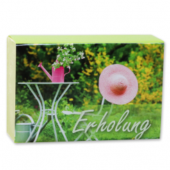 Schafmilchseife eckig 150g "Erholung", Gartenseife 