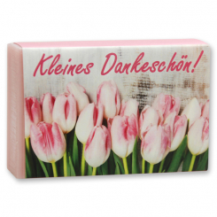 Schafmilchseife eckig 150g "Kleines Dankeschön", Magnolie 