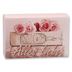 Sheep milk soap 150g "Alles Liebe", Peony 