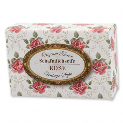 Sheep milk soap 150g "Vintage motif 155", Rose 